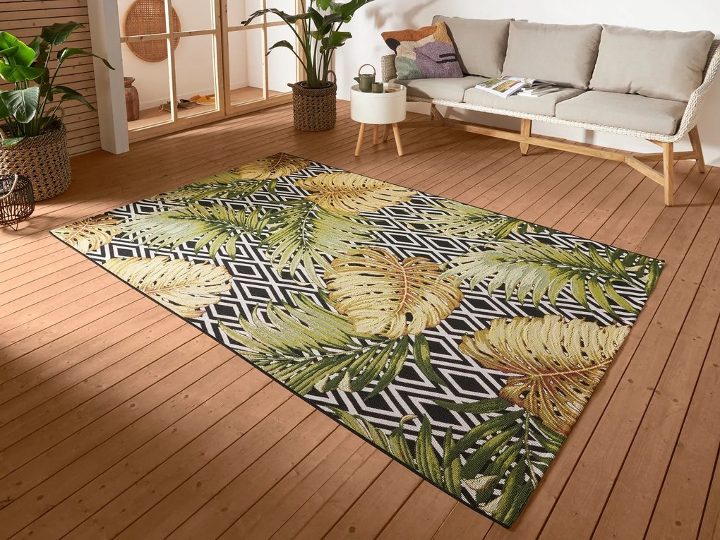 Dywan zewnętrzny Flair Liście zielone 120 cm x 180 cm