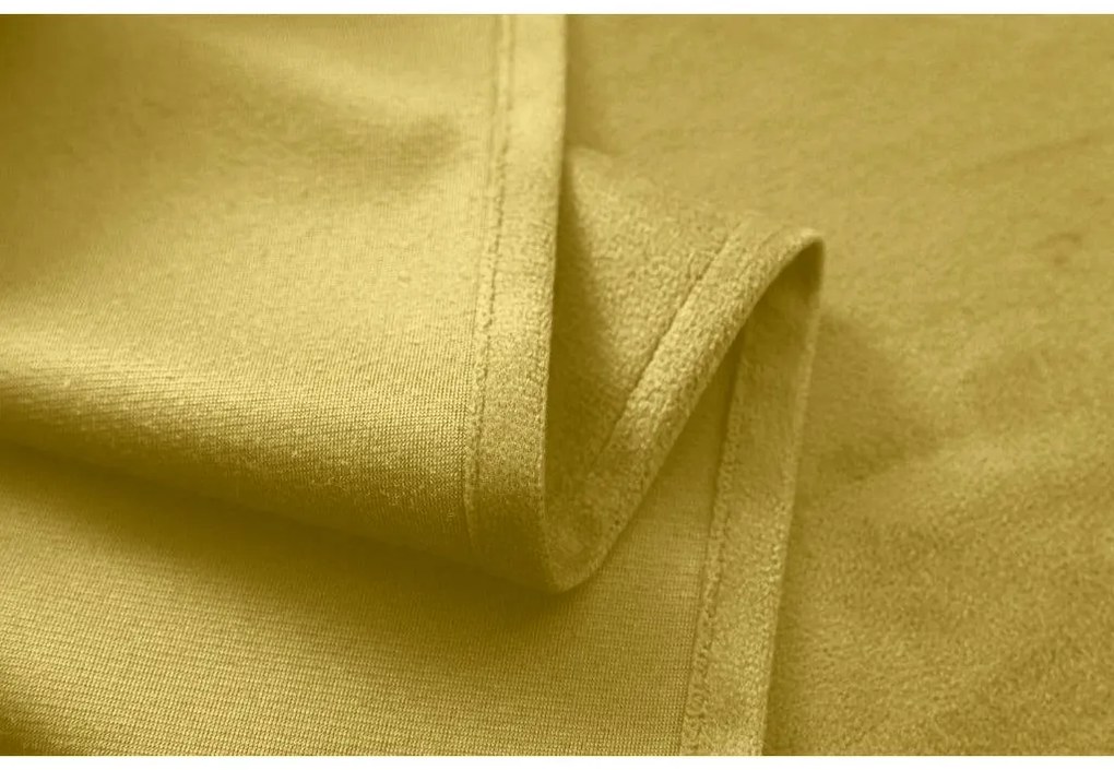 Zasłona zaciemniająca VELVET 140x270 cm, musztardowy Zawieszanie: Taśma z wiązaniami