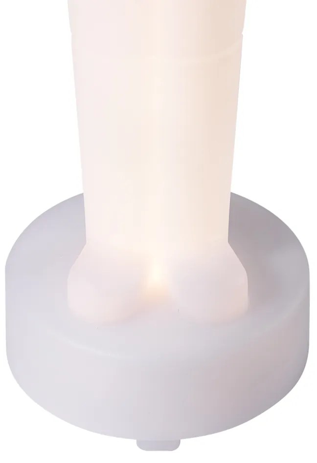 Lampa stołowa biała z możliwością ściemniania LED i ładowania RGBW-IC - Nutcracker