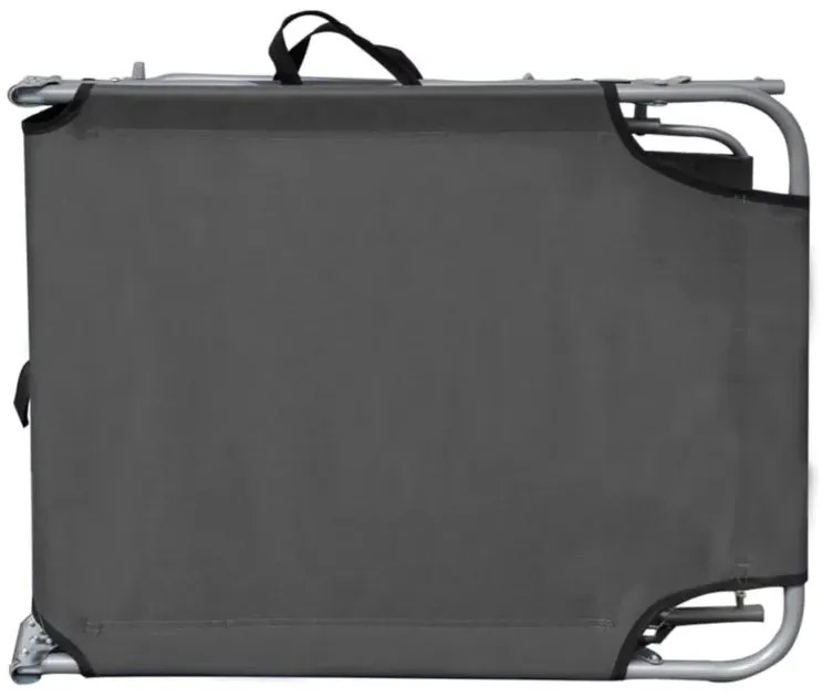 Aluminiowy leżak ogrodowy z zadaszeniem Tatami - szary