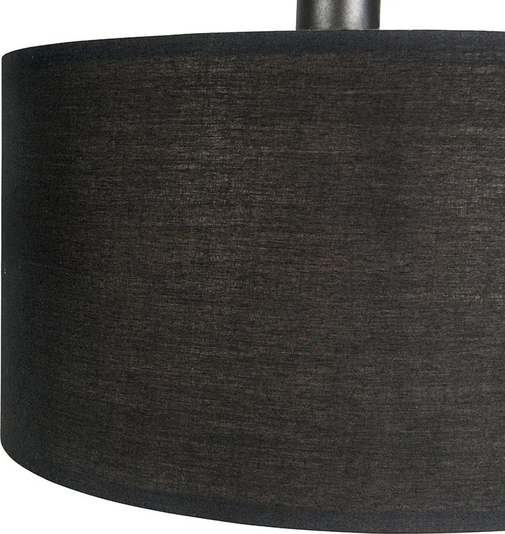 Nowoczesna lampa stojąca łukowa czarna - Vinossa