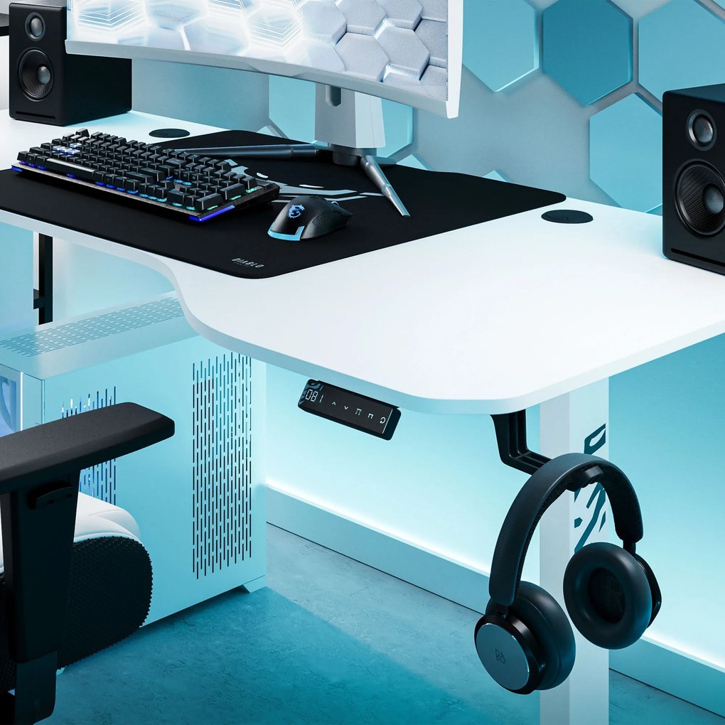 Biurko z regulacją wysokości DIABLO X-TENSIO 1600 białe