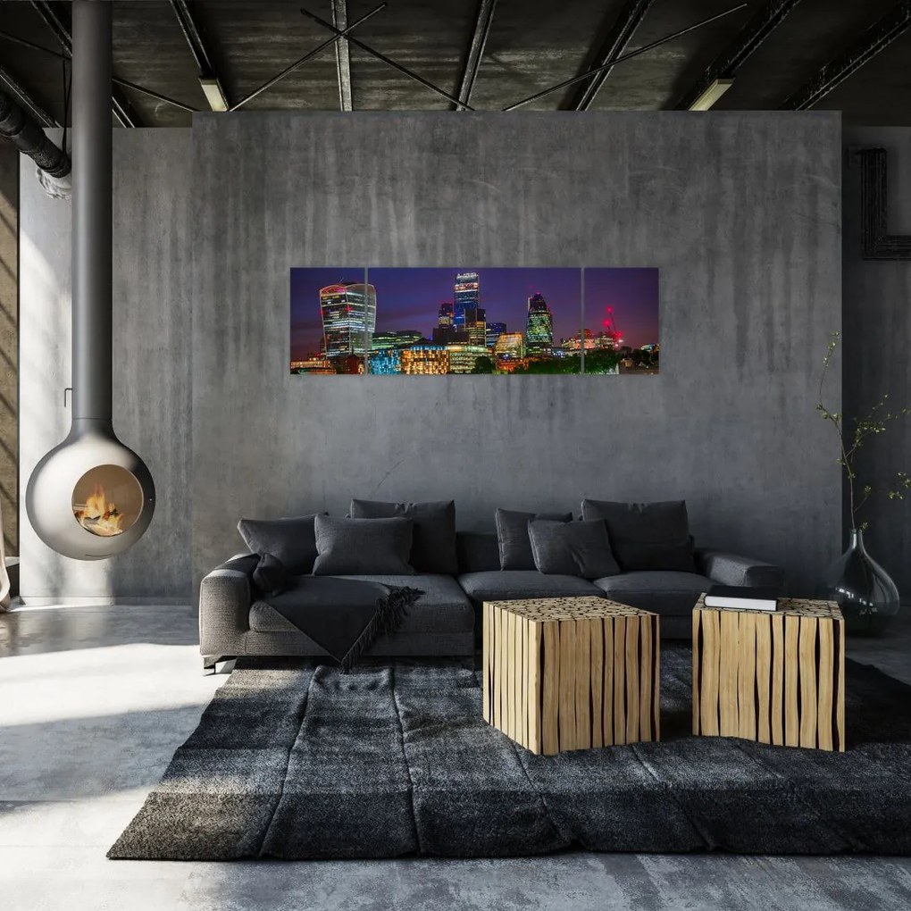 Obraz - Londyn wieczorem (170x50 cm)