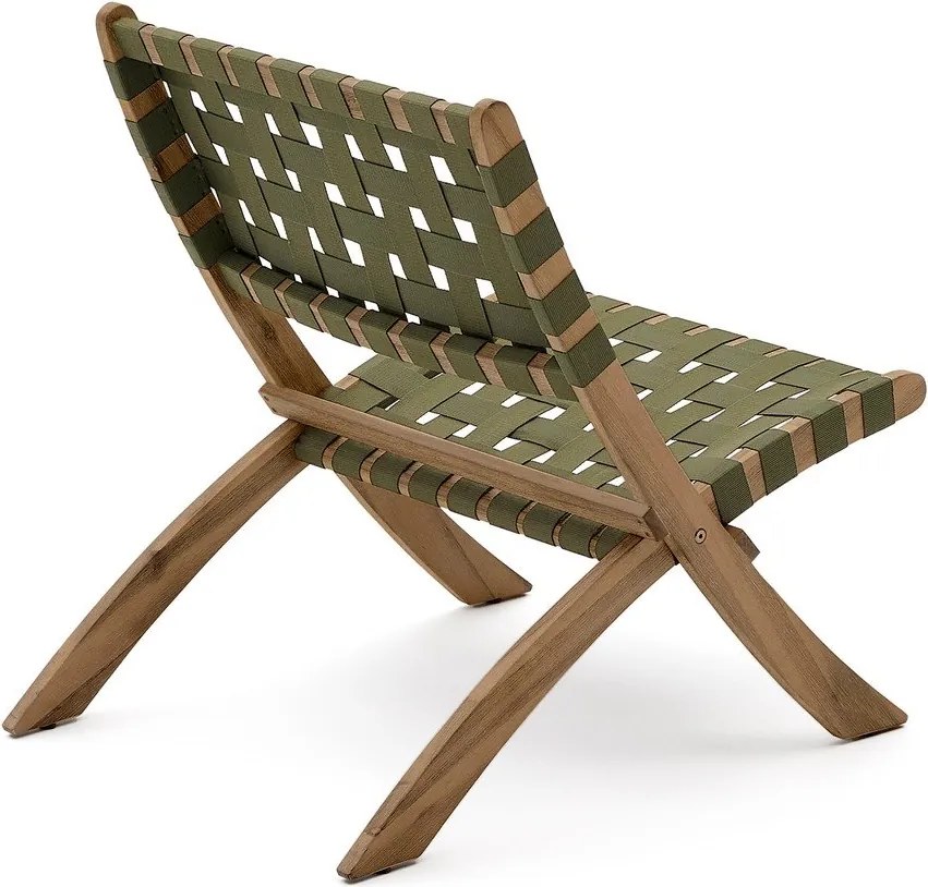 Zielony drewniany fotel ogrodowy Chabeli – Kave Home