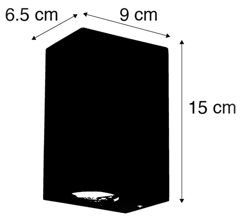 Inteligentna lampa ścienna brązowa rdza IP44 w komplecie z 2 żarówkami Wi-Fi GU10 - Baleno