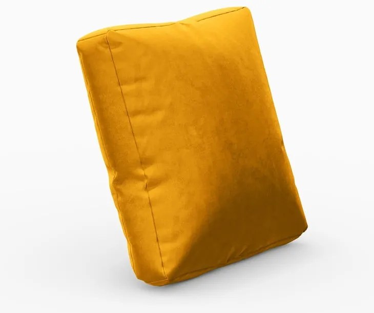 Żółta aksamitna poduszka do sofy modułowej Rome Velvet – Cosmopolitan Design