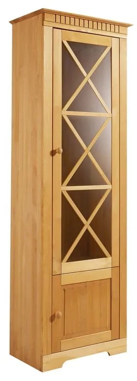 Witryna z litego drewna sosnowego w naturalnym kolorze 180x35 cm Lisa – Støraa