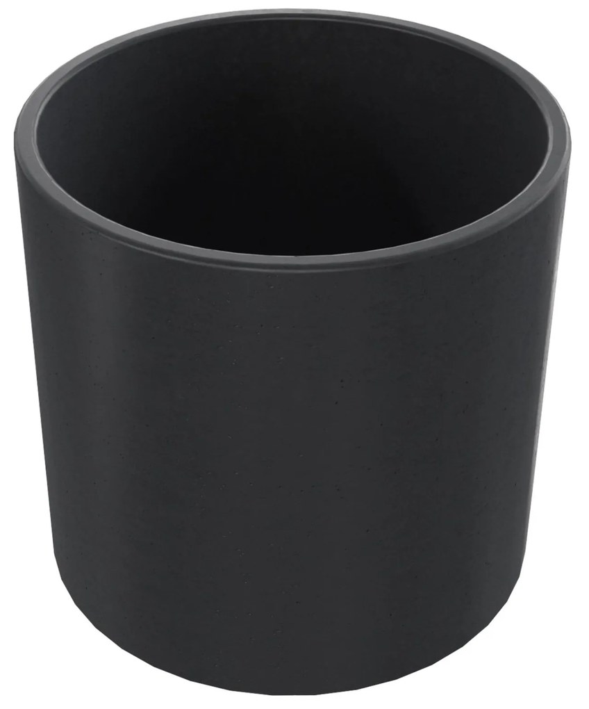 Umywalka betonowa nablatowa okrągła bez otworu na baterię 41 x 40 cm BENE | różne kolory : Kolor - Czarny