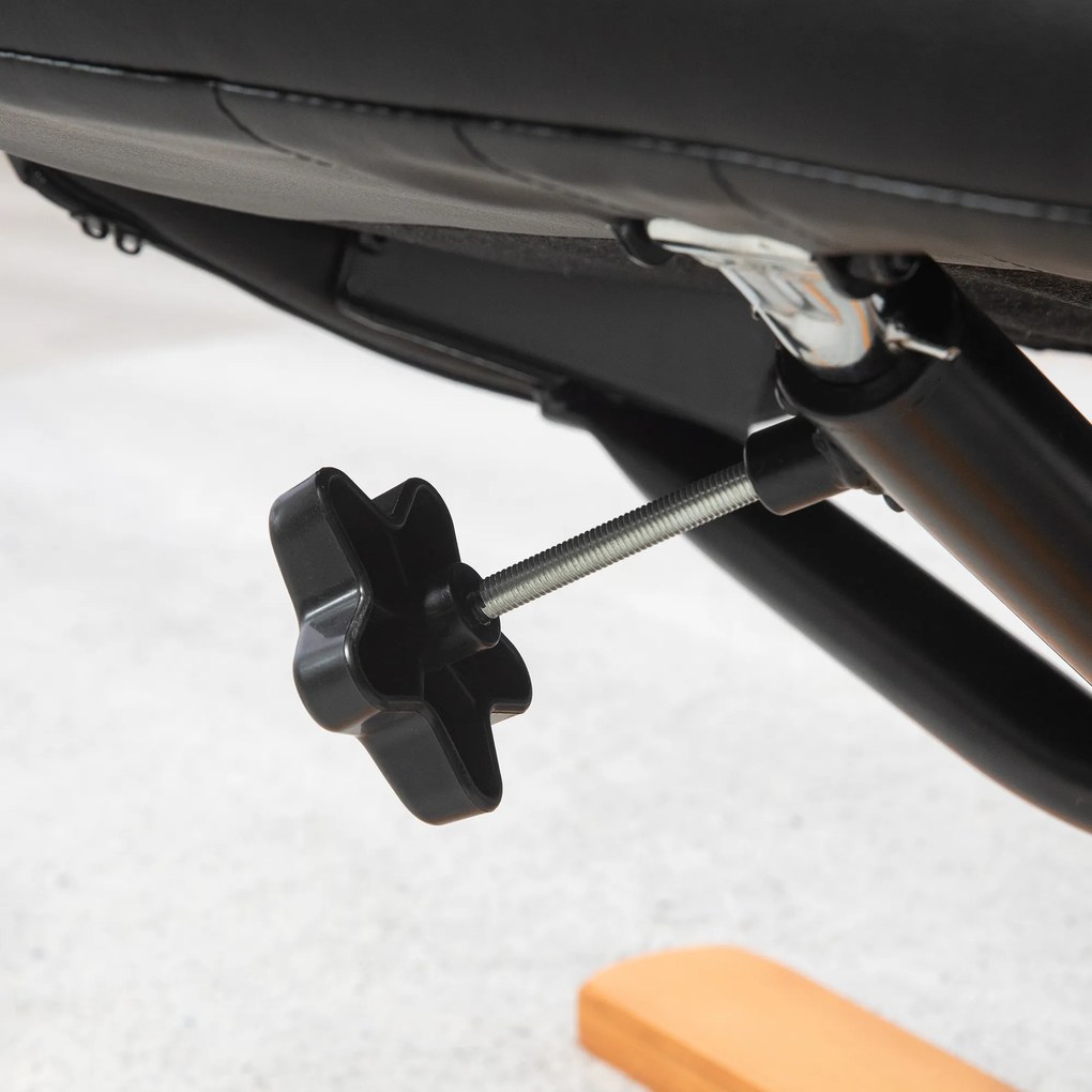 HOMCOM Fotel Wypoczynkowy z Podnóżkiem, Funkcja Leżenia, Pokrycie ze Skóry Ekologicznej, do 150 kg, 71 x 84 x 102 cm, Czarny