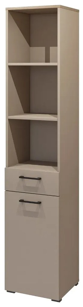 Szafka łazienkowa ROSA 1D1S 40cm congo/dąb z koszem na pranie HELVETIA