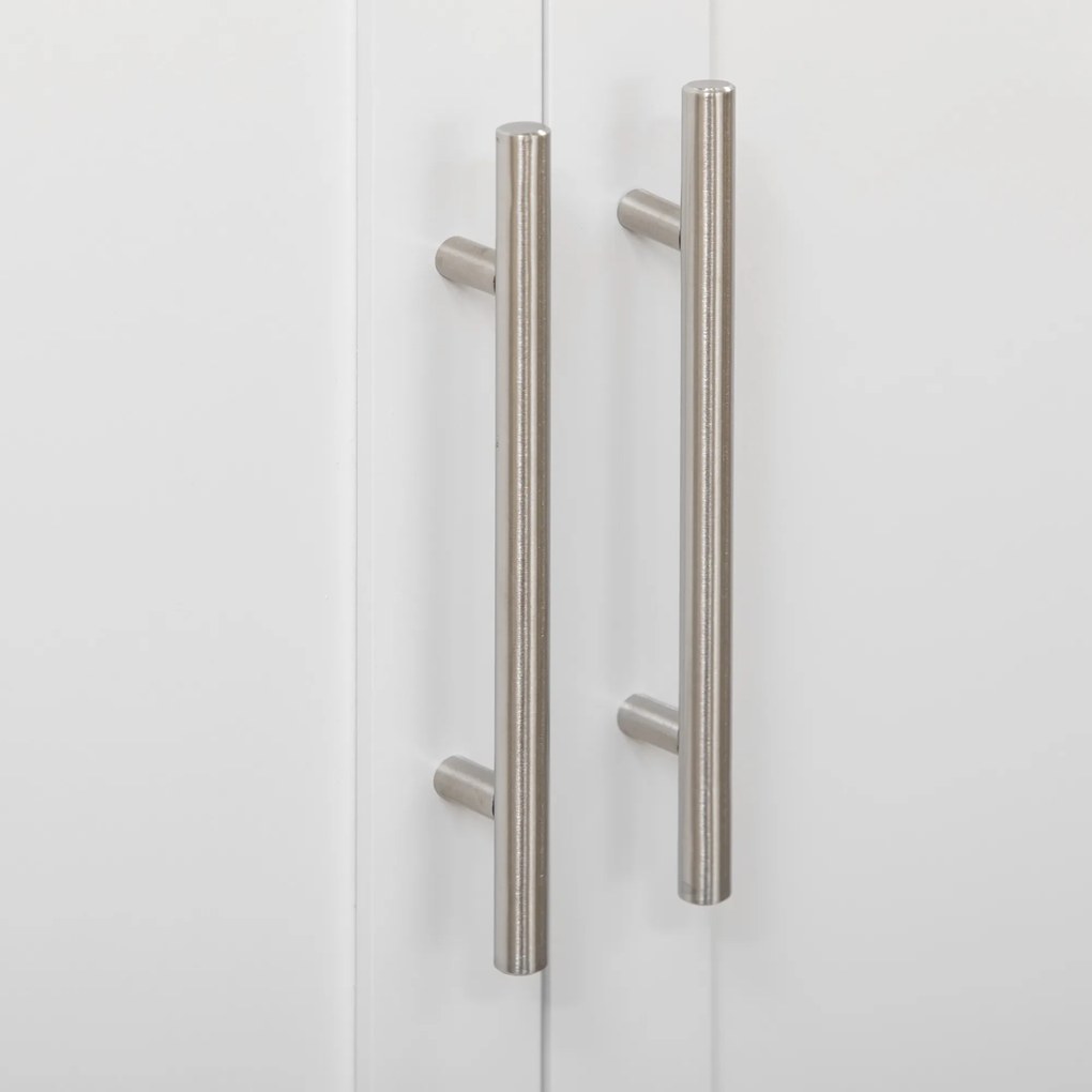 HOMCOM Wózek Kuchenny Serwisowy Wyspowy, 1 Półka na Przyprawy, 1 Uchwyt na Ręcznik, 109 cm x 40 cm x 89 cm, Biały