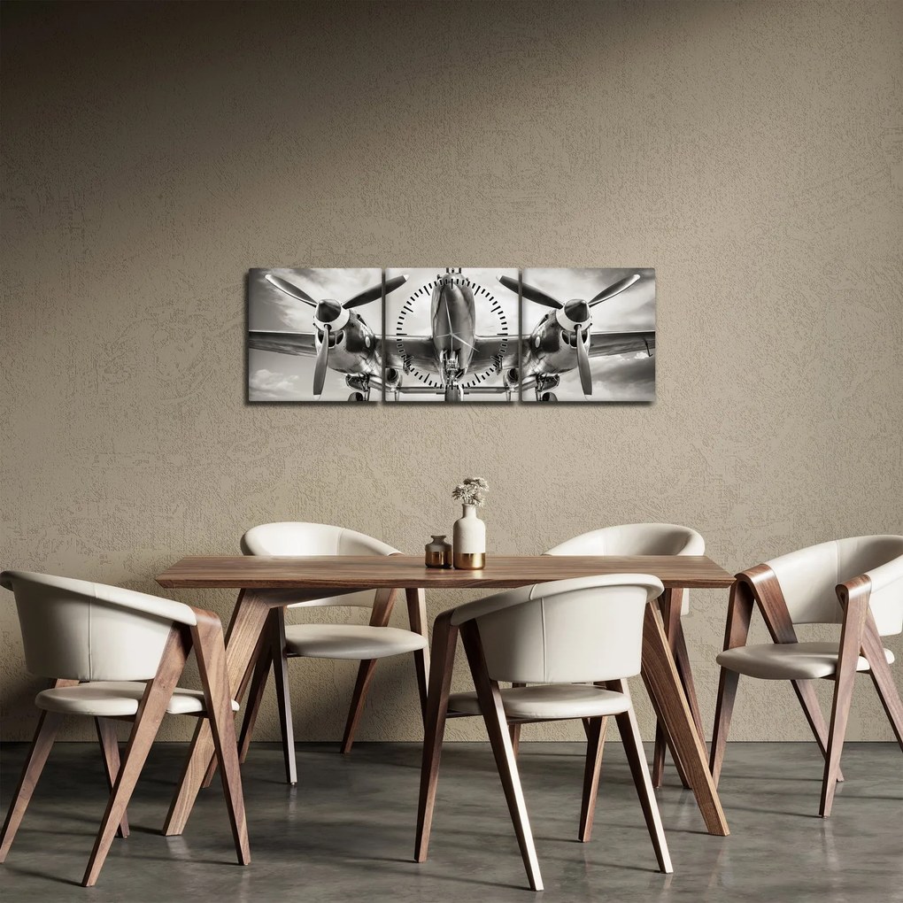 Obraz - Warbird (z zegarem) (90x30 cm)