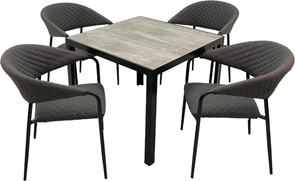 Doppler BERGAMO MELIA LIKA-TEX® ogrodowy zestaw wypoczynkowy 4+1 antracyt