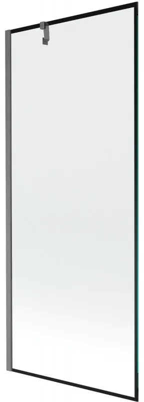 Mexen Next parawan nawannowy 1-skrzydłowy 80 x 150 cm, czarny wzór, gun gray szczotkowany - 895-080-000-00-70-66