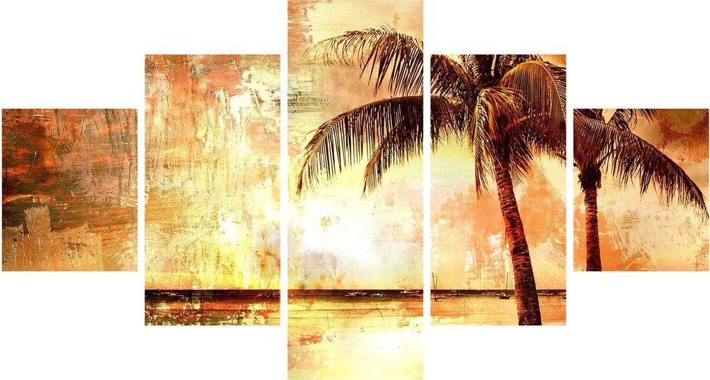 Obraz - Palmy na plaży (125x70 cm)