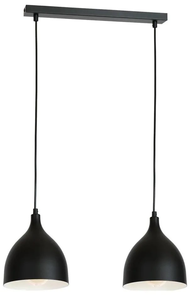 Lampa wisząca NOAK 2xE27/15W/230V czarna na linku