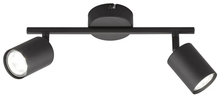 Czarna metalowa lampa punktowa LED 8x30 cm Vano – Fischer & Honsel