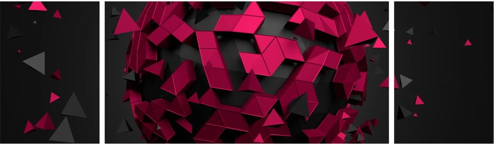 Obraz abstrakcji 3D (170x50 cm)