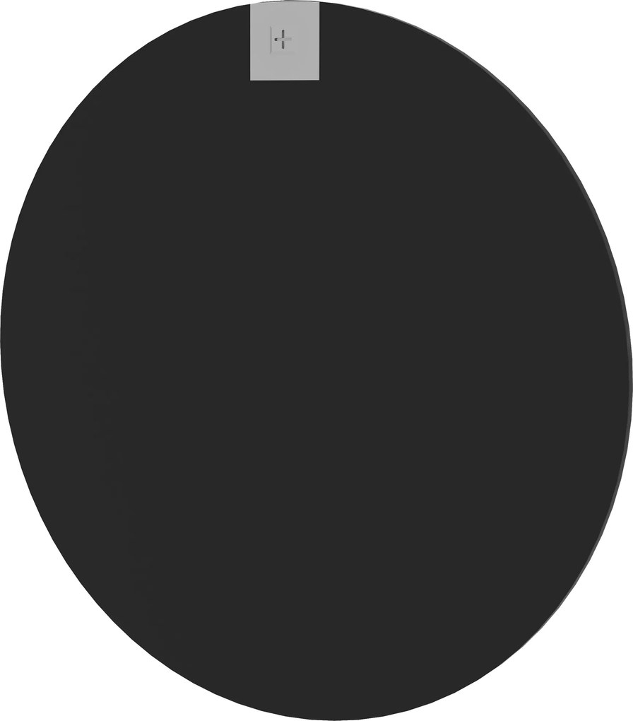 HOMCOM Lustro ścienne, nowoczesne, Φ61 cm, Czarne