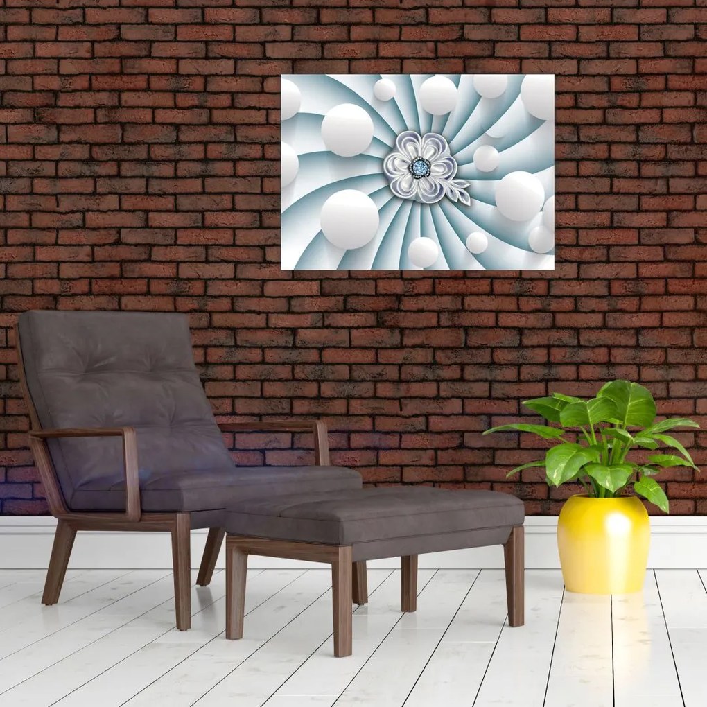 Obraz na szkle abstrakcji artystycznej (70x50 cm)
