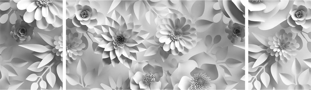 Obraz - Białe kwiaty (170x50 cm)