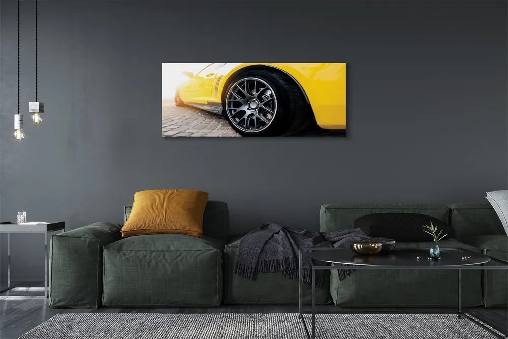 Obraz na płótnie Klasyczne Żółte Auto