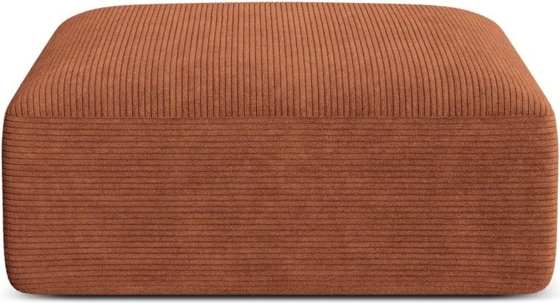 Sztruksowy podnóżek w kolorze terakoty Campi – Cosmopolitan Design