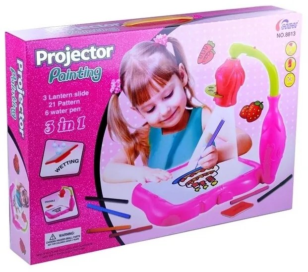 Rzutnik kwiatek projektor do malowania + akcesoria