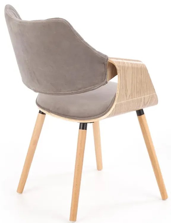 Krzesło K396 VELVET szare HALMAR