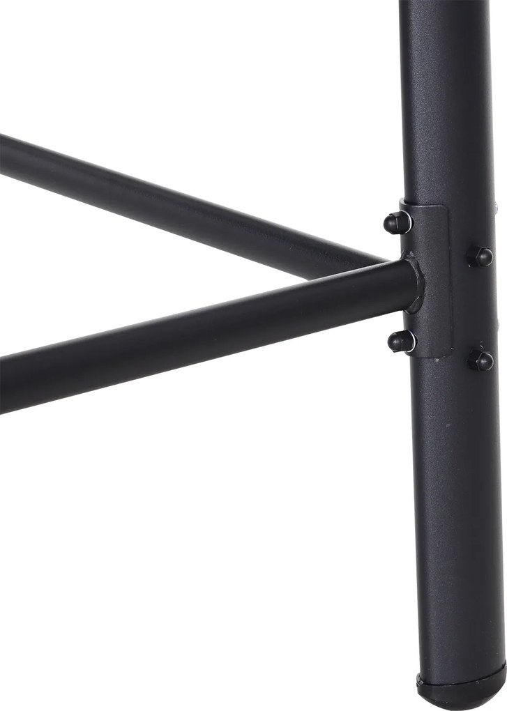 Outsunny Huśtawka Ogrodowa 3-os z Dachem Technorattan Metal Czarna | Aosom PL