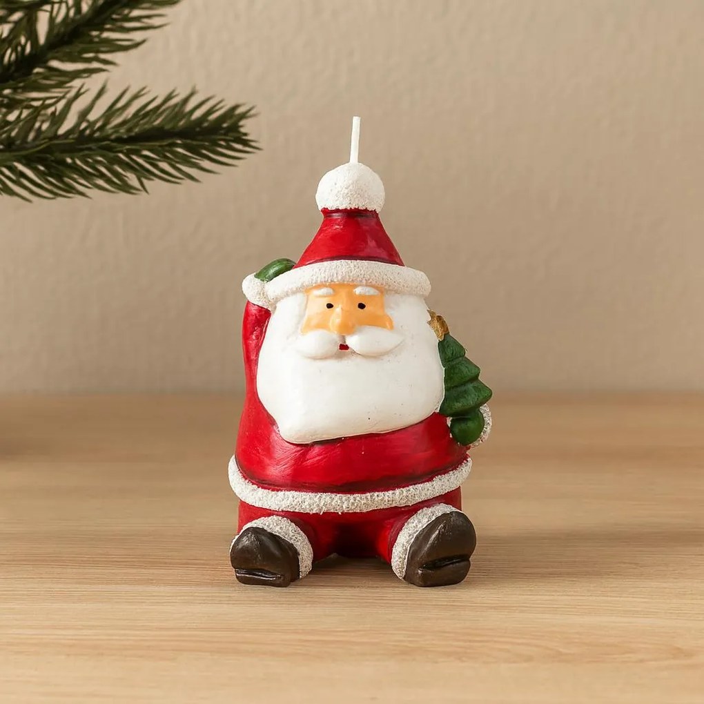 Ozdobna świeczka w kształcie Mikołaja, 120 g