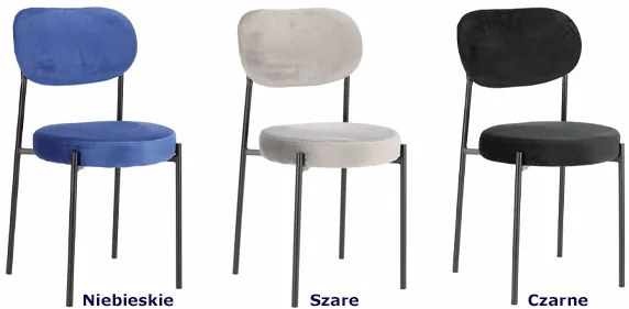 Szare Minimalistyczne Krzesło Tapicerowane L8-D34