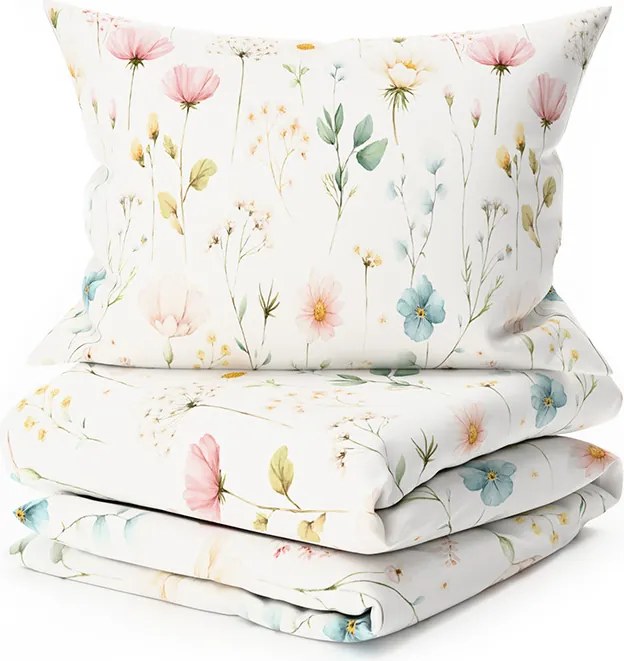 PrzytulneMieszkanie.pl PrzytulneMieszkanie.pl Bawełniana pościel PETALUNE POLY kremowa Rozmiar pościeli: 2 szt 70 x 90 cm | 200 x 220 cm