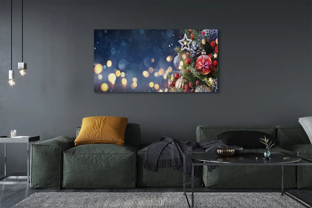 Obraz na płótnie Choinka, Śnieg i Dekoracje
