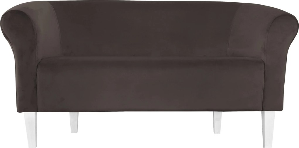 Sofa Milo tkanina Welur wygodna sofa tapicerowana do salonu i poczekalni : Kolor nogi - Biała, Kolor tkaniny - VELVET - MG05, Typ tkaniny - Velvet, Wysokość nogi - 20 cm