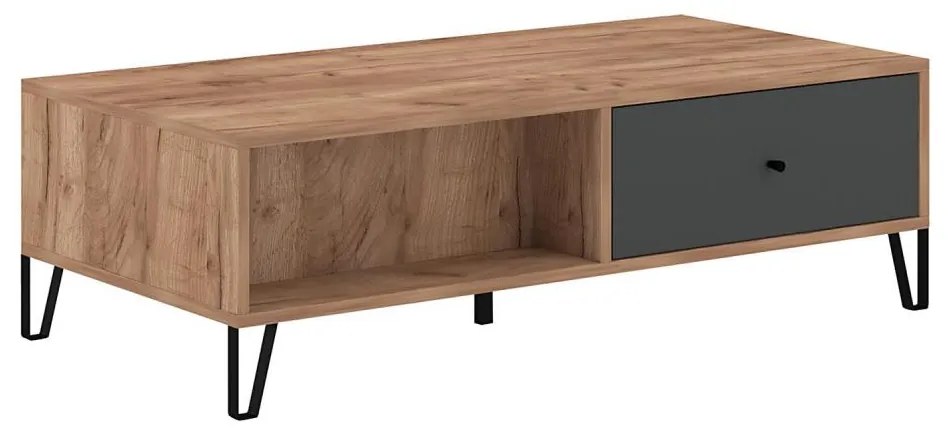 Stolik kawowy SULA dąb craft/czarny