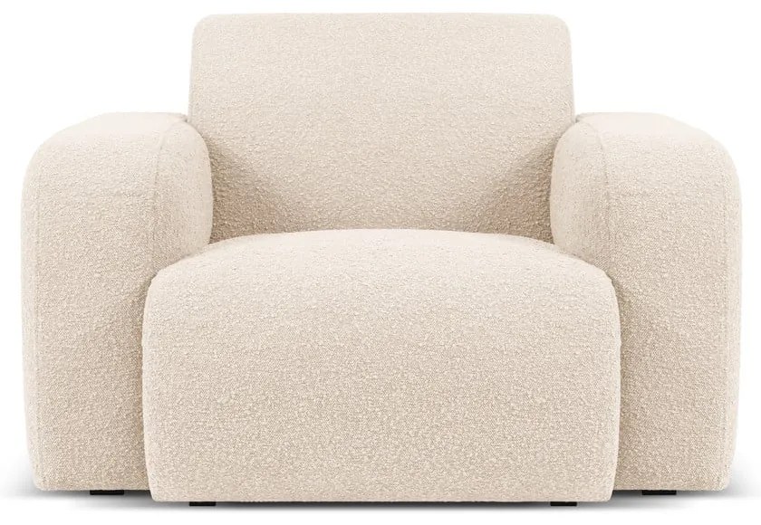 Beżowy fotel z materiału bouclé Molino – Micadoni Home