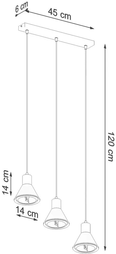 Czarna lampa wisząca nad stół punktowa - S171 K8-W21