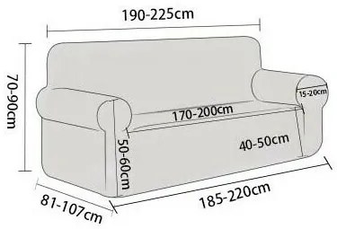 4Home Elastyczny pokrowiec na kanapę Magic clean brązowy, 190 - 230 cm