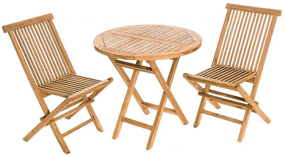 Zestaw ogrodowy teak FOXI BALKON I. 1+2 (poduszki GRATIS)