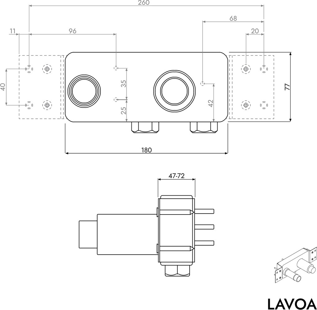 Korpus do montażu naściennego