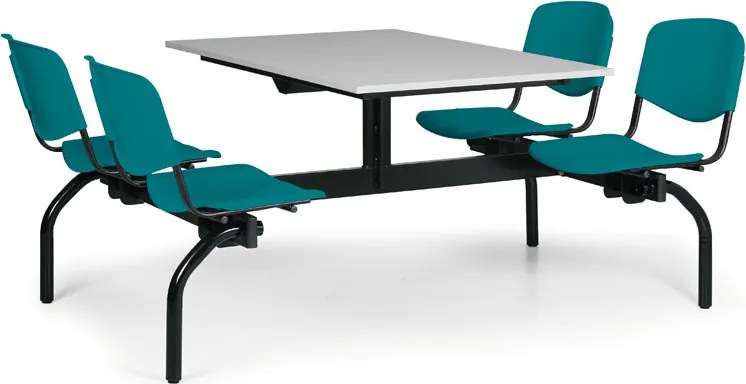 Euroseat Zestaw kuchenny 1976 x 1228 mm - blat szary, siedziska zielone