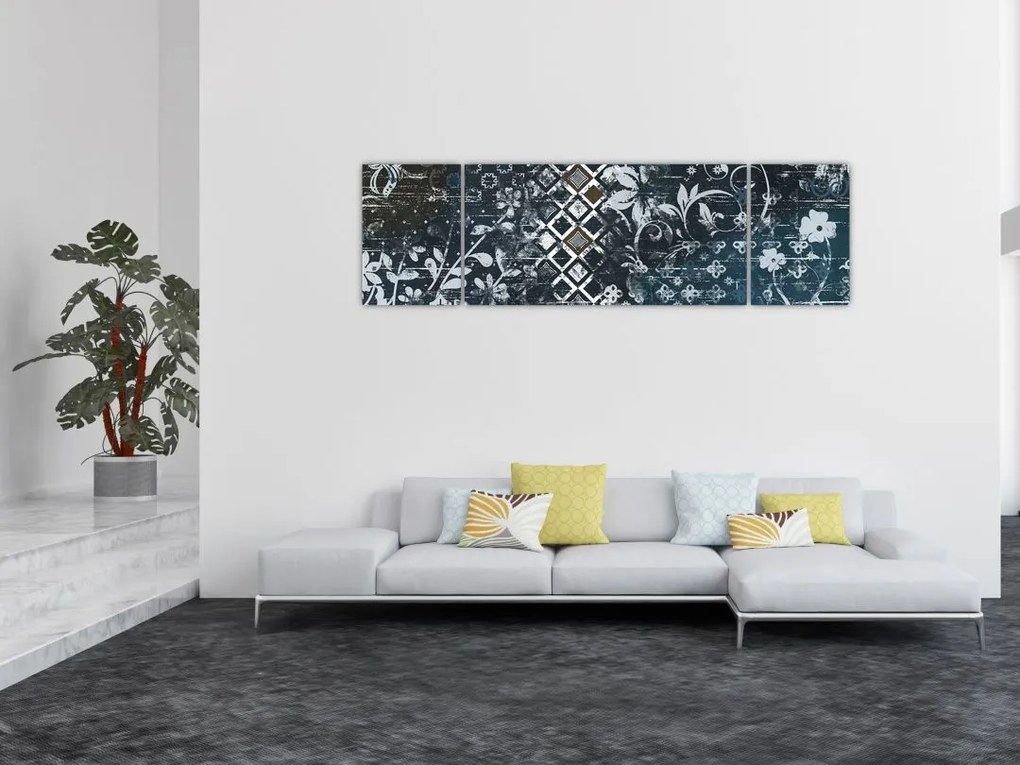 Obraz z kwiatowym wystrojem (170x50 cm)