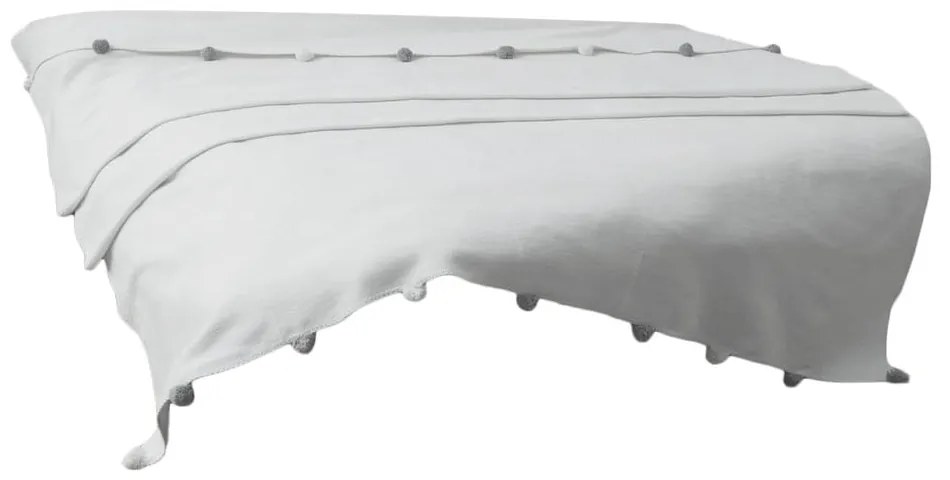 Kremowa polarowa narzuta 150x200 cm Pom Pom – Mijolnir
