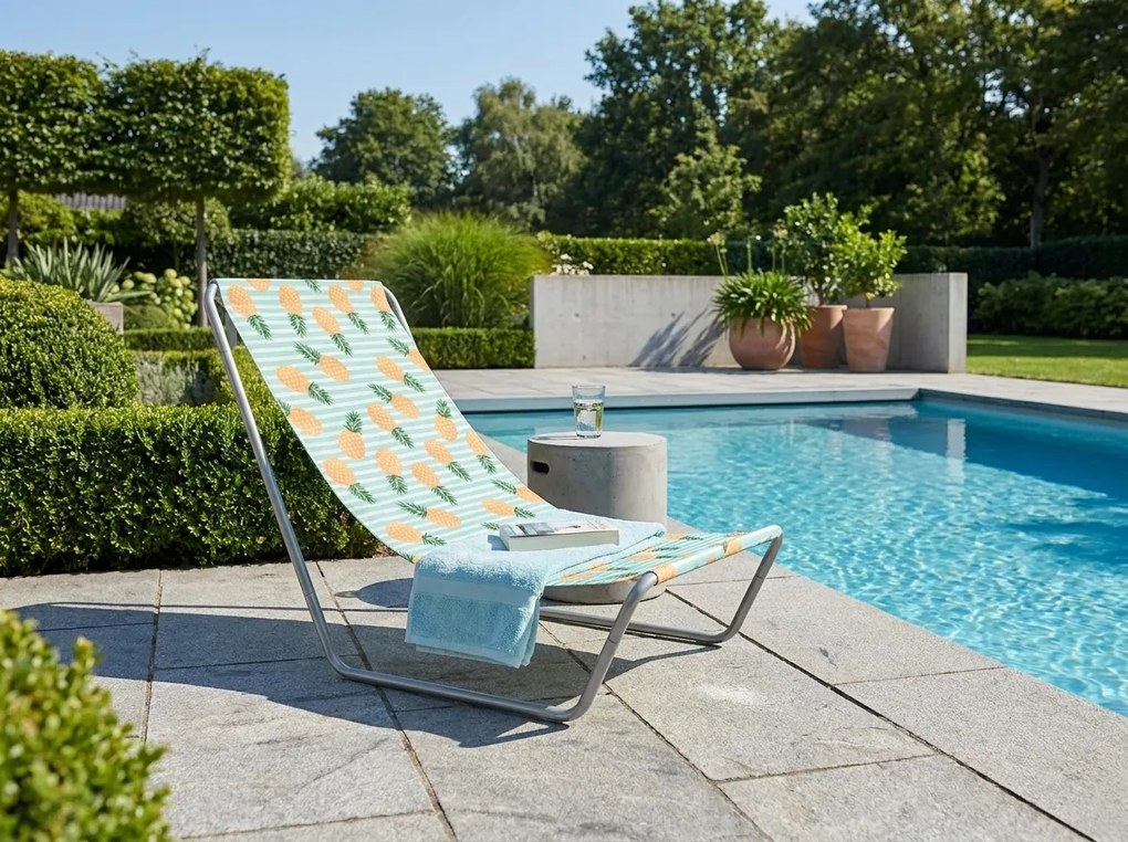 Składane leżak plażowy SAND PINEAPPLE, kolorowy