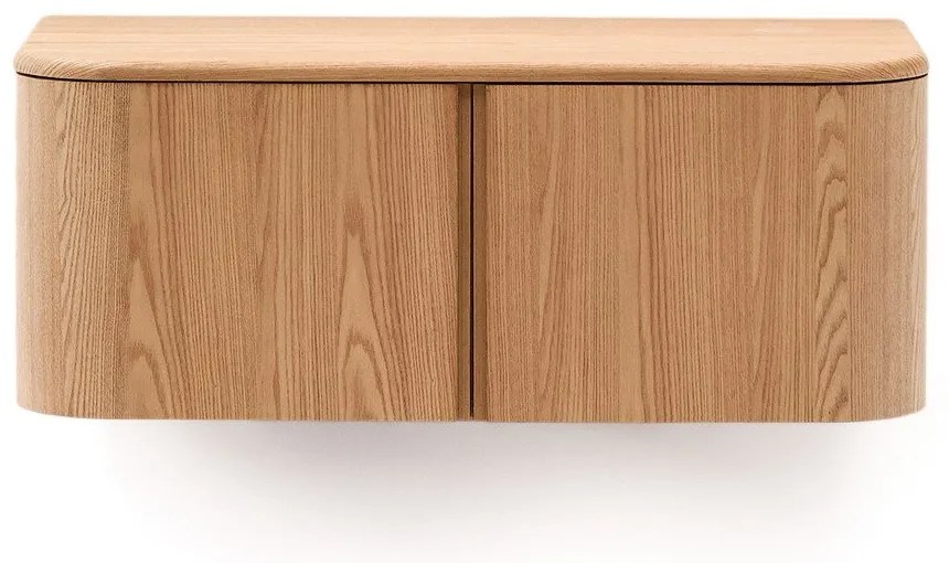 Wisząca szafka pod umywalkę w dekorze jesionu w naturalnym kolorze 90x35 cm Salaya – Kave Home