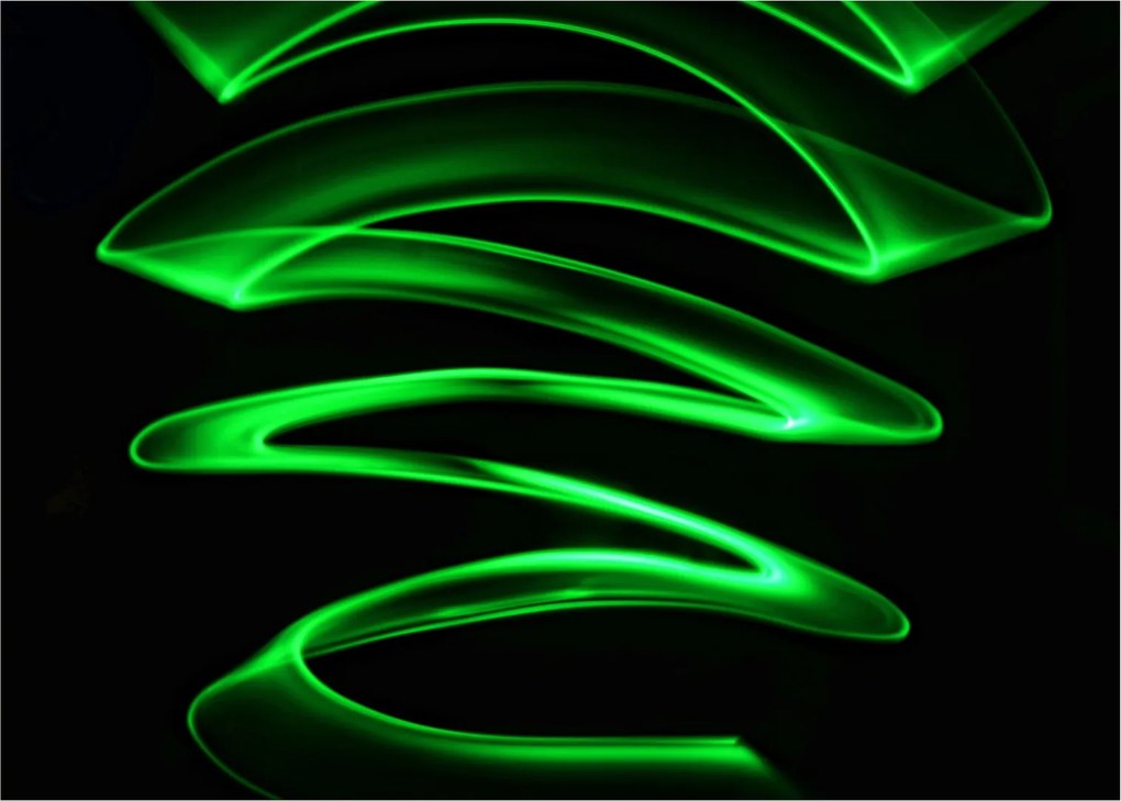 Obraz - neonowe fale (70x50 cm)
