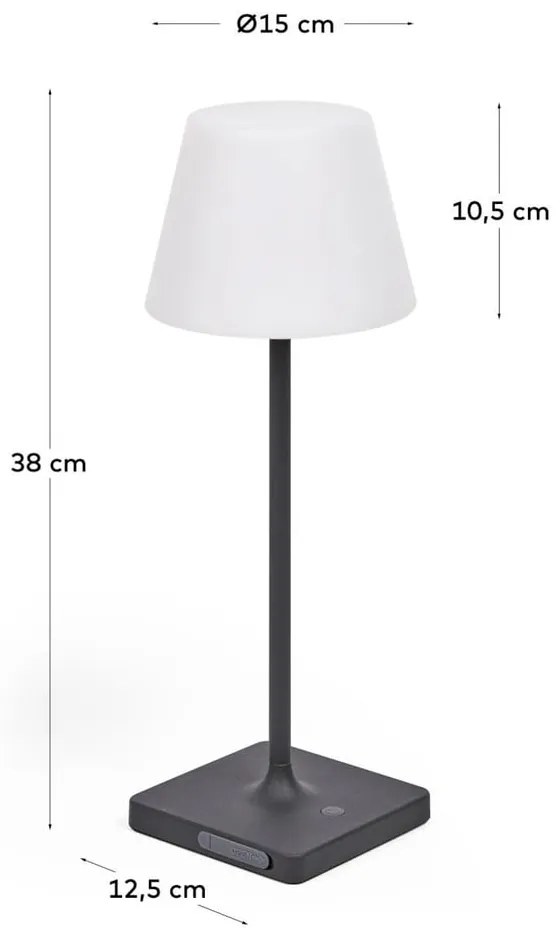 Lampa zewnętrzna na USB ze ściemniaczem Aluney – Kave Home