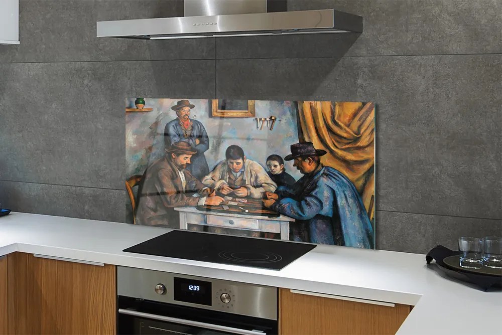 Szklany Panel Gracze w Karty - Paul Cézanne