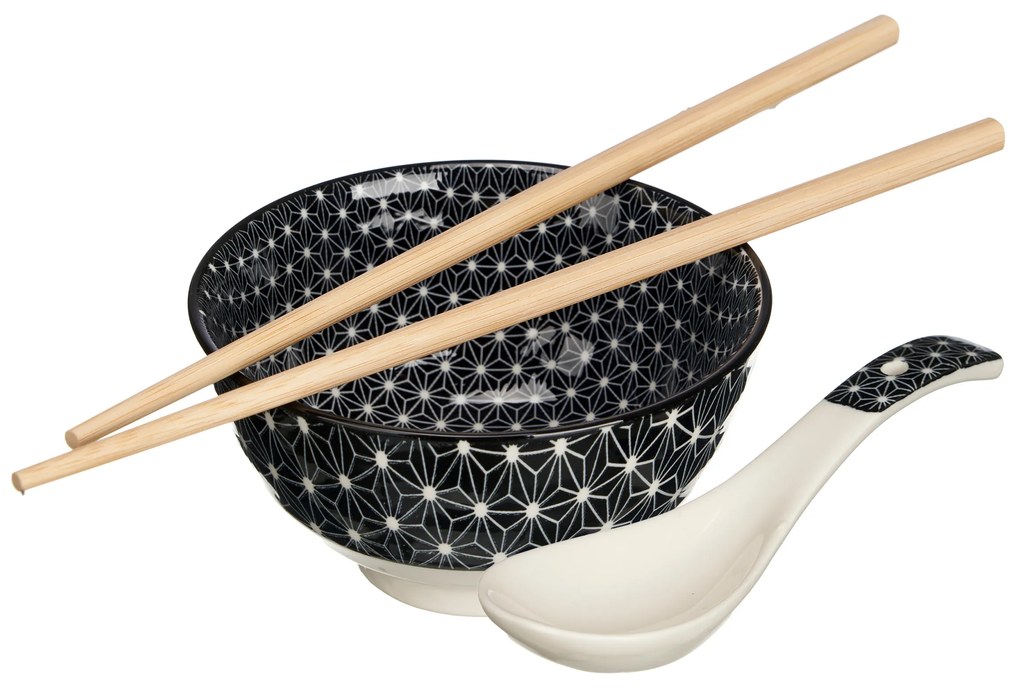 Zestaw do sushi HAPPLO, miseczka, łyżka i pałeczki x 4